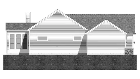 The Leland house plan, exterior view 4